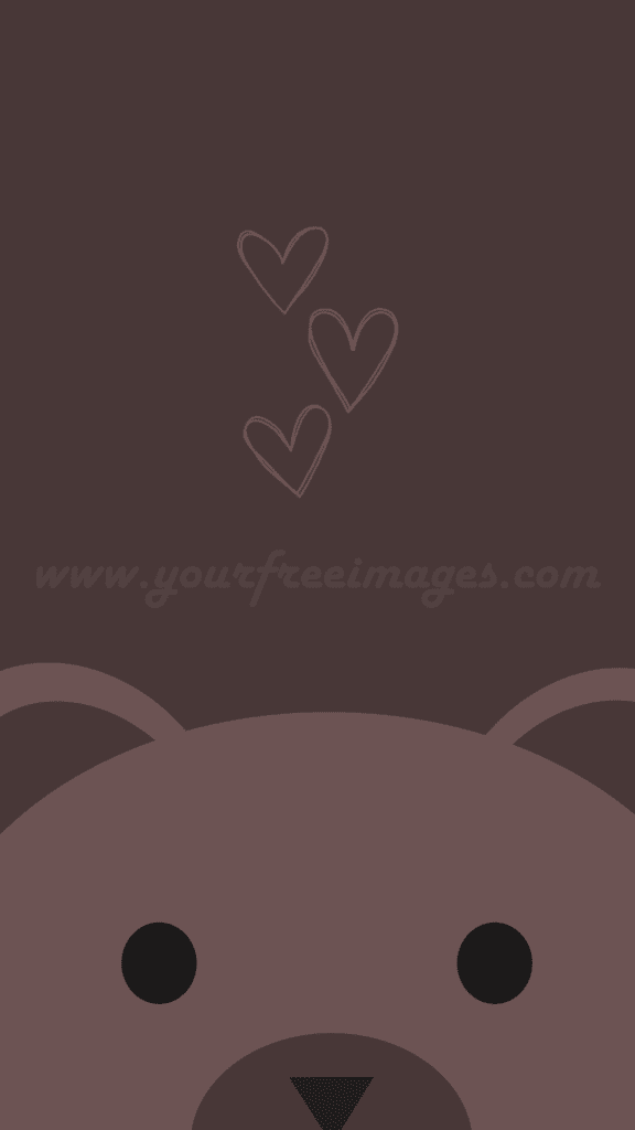 Cute Teddy Wallpaper Brown