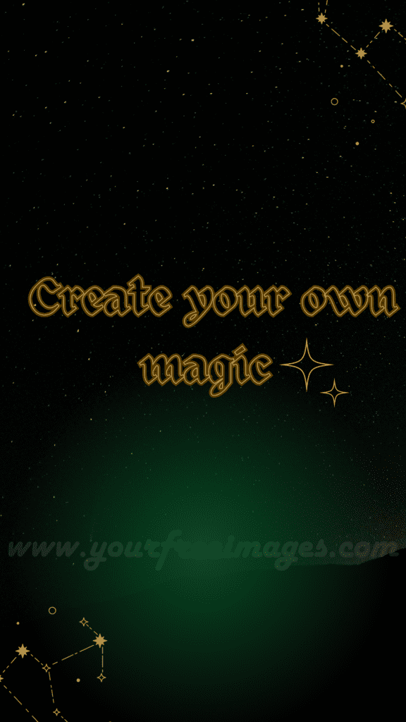 create your own magic wallpaper