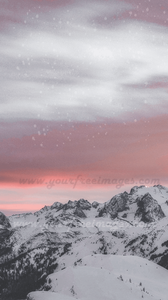 Snow on mountains wallpaper