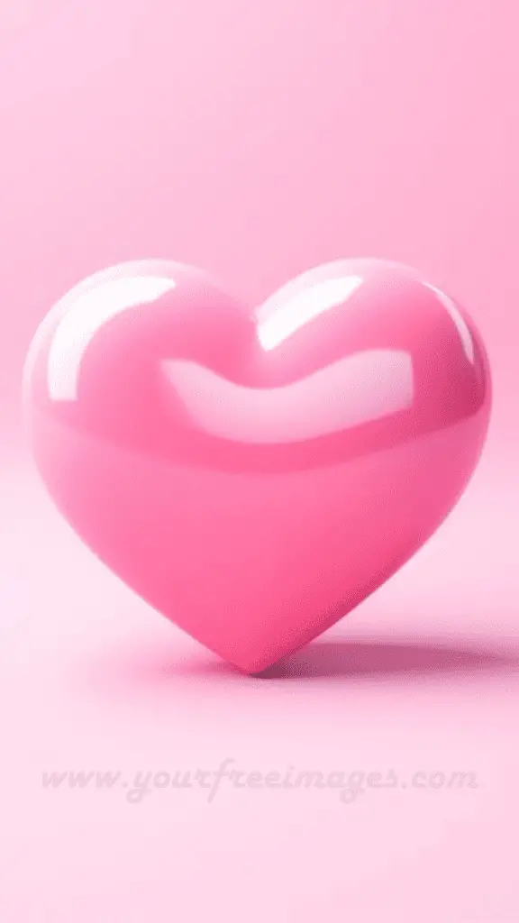 Cute 3D Pink Heart Your Free Images