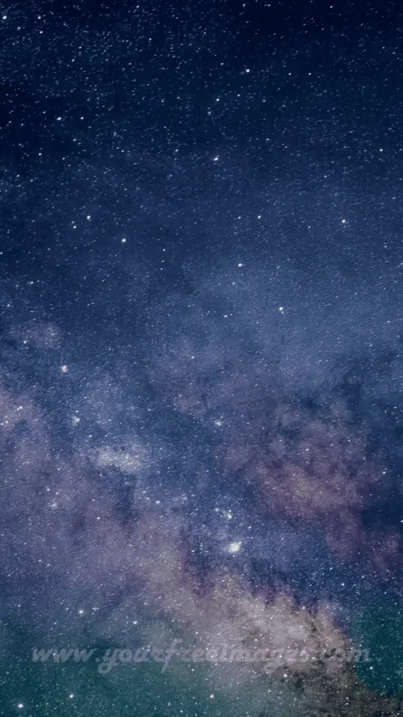 Immerse yourself in the beauty of the cosmos with this stunning starry sky wallpaper for your device