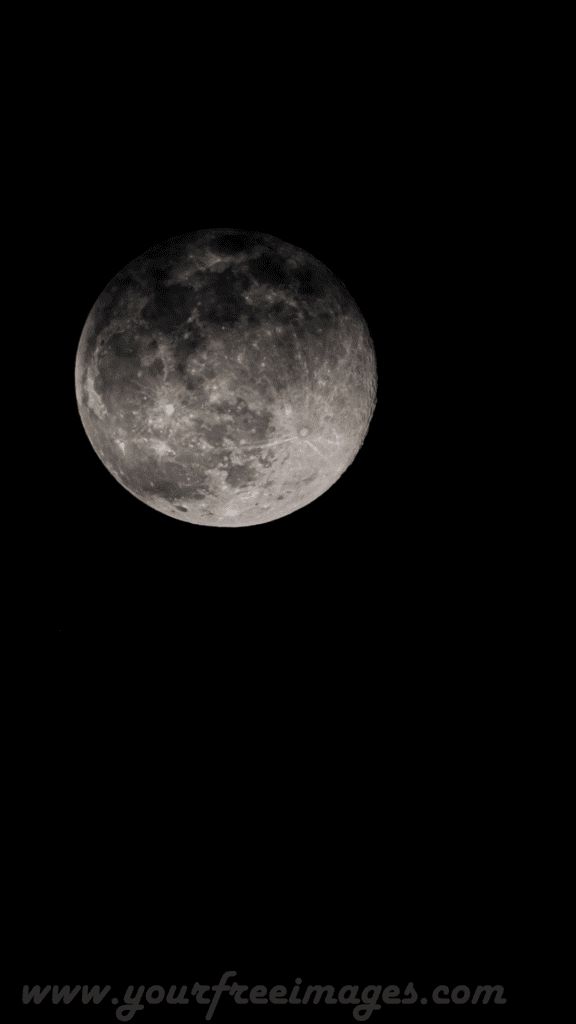 The moon casting a gentle glow in the darkness of the night.