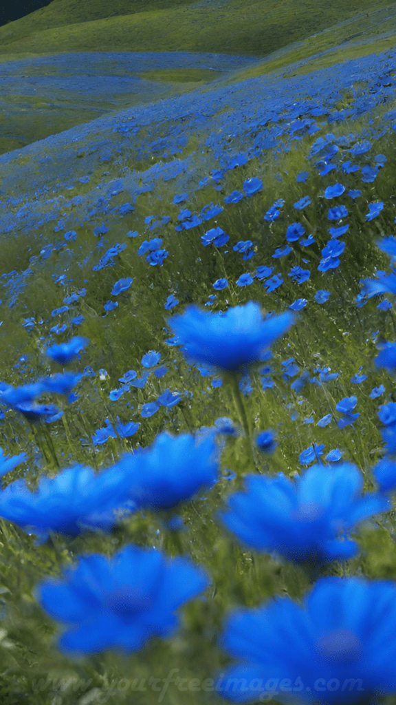 Valley of blue flowers