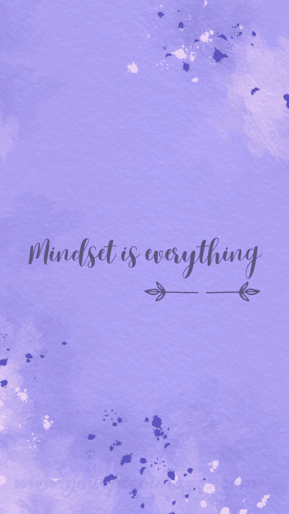 Pretty wallpaper. Mindset is everything wallpaper with purple background