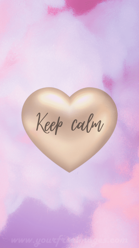 Keep calm wallpaper. Golden heart wallpaper. Keep calm heart wallpaper