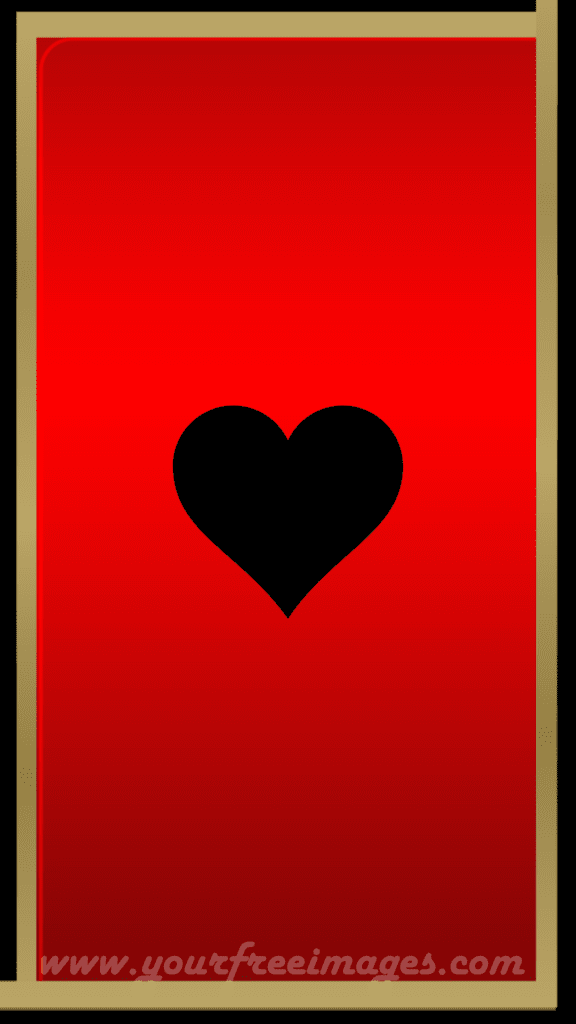 Black heart on a vibrant red background