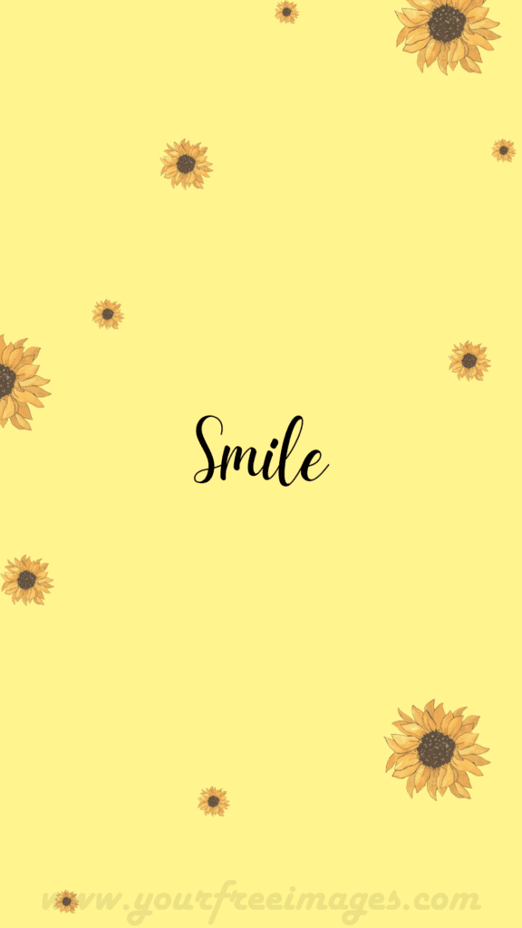 Smile wallpaper with flowers