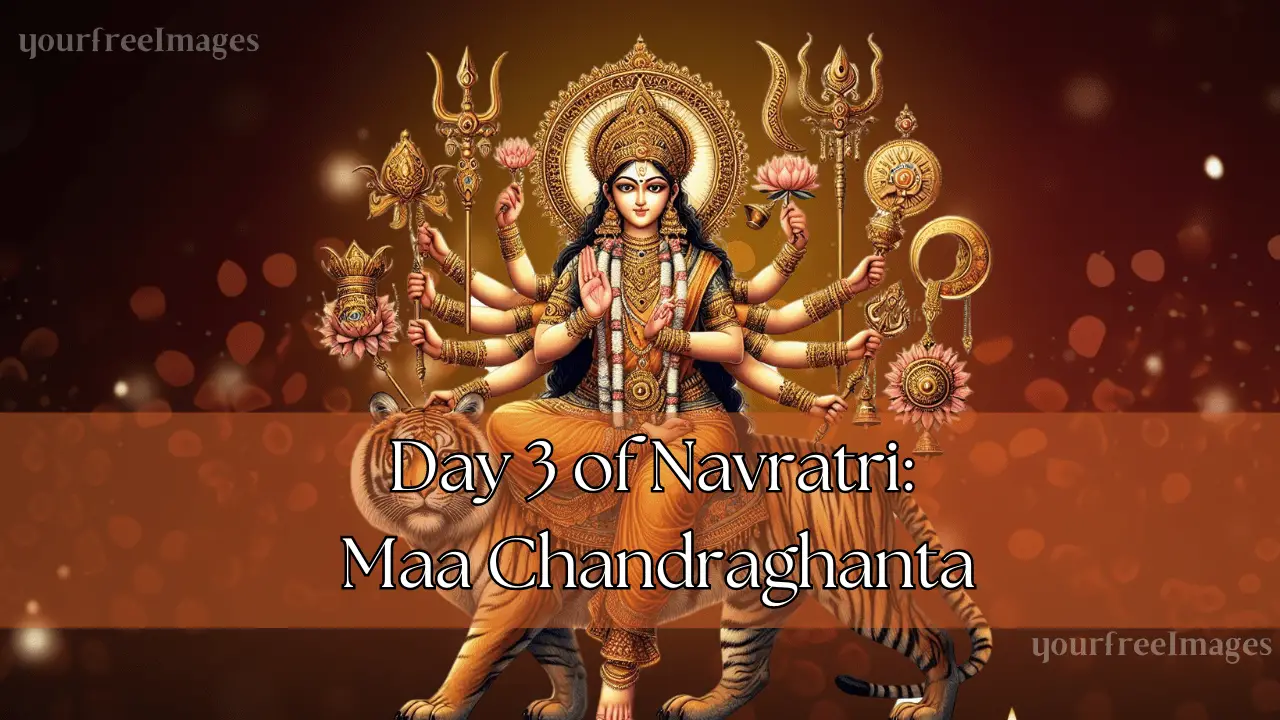 Maa chandraghanta HD Wallpaper for Navaratri 3rd day